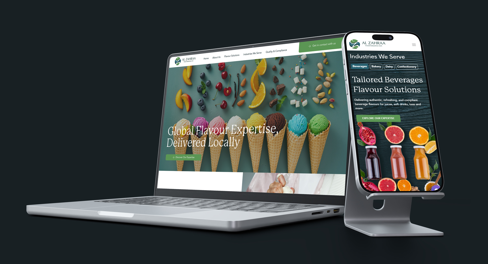 Flavour Manufacturer Branding and Corporate Website - Screenshot 04