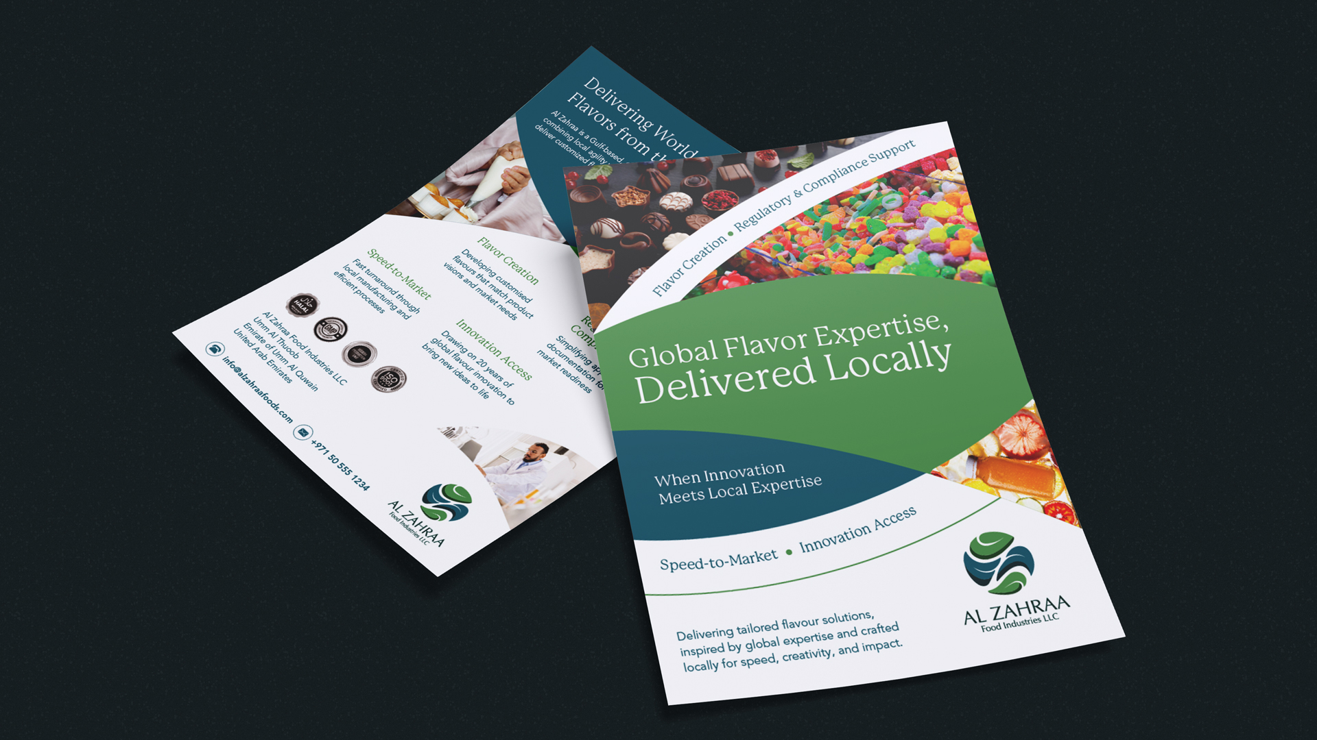 Flavour Manufacturer Branding and Corporate Website - Screenshot 01
